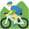 Person Mountain Biking emoji on Twitter